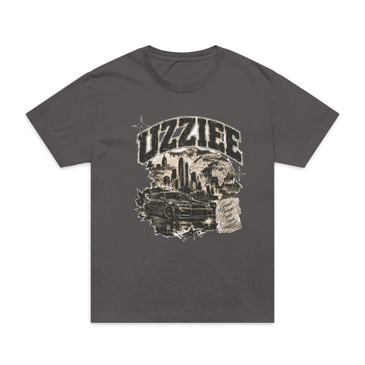 Vintage City Road Trip T-Shirt — "Uzzief" Graphic Tee