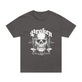 Broken Skull Graphic T-Shirt — Gothic Skull Tee for Alternative Style