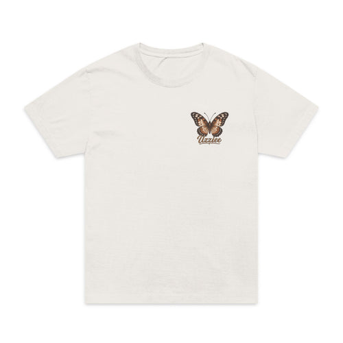 Butterfly Moon T-Shirt — Vintage Floral Mountain Graphic